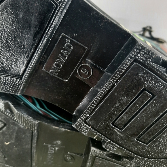 Nomad Paisley Rubber Rain Muck Buckle Boots Women's Size 9 Multi Color - Picture 11 of 11